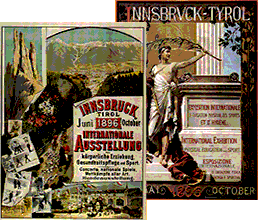 plakate zur ausstellung 1896, aus karl graf, tiroler sportgeschichte